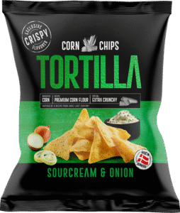 Tortilla chips Crispy crème et oignon 150 g